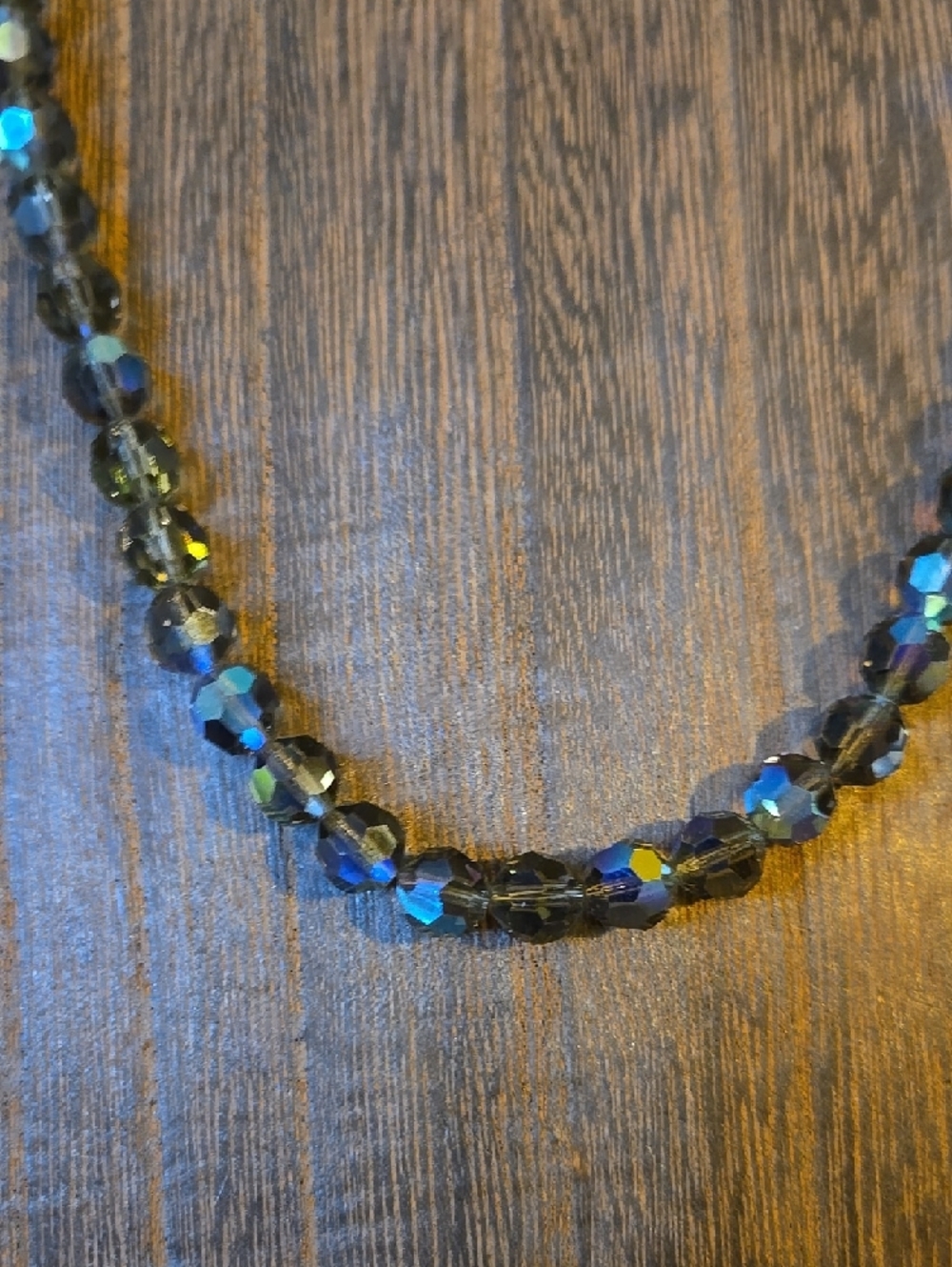 Kirks Folly Iridescent Black Crystal Beaded Necklace - Picture 3 of 8